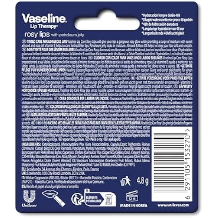 Vaseline Lip Therapy Rosy Lips, 4.8 gm - Image 2